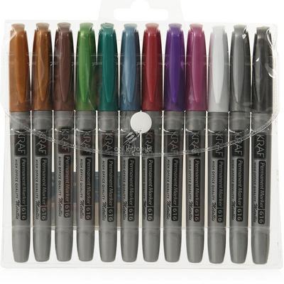Kraf 616 Permanent Marker Metalik 12'Li Set