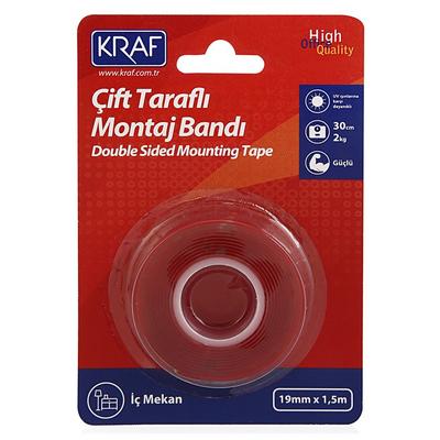 Kraf Çift Taraflı Silikon Montaj Bandı