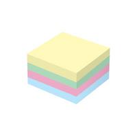 Kraf 7676Cp Yapışkanlı Not Kağıdı 76X76mm 400 Yaprak Pastel Renkler