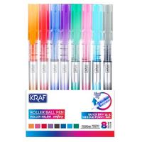 Kraf 299 İğne Uçlu Roller Kalem Seti 8 Renk