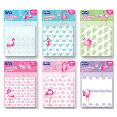 Kraf 7373-Fl Simli Yapışkanlı Not Kağıdı Seti 73X73 50Yp Flamingo (Adet)