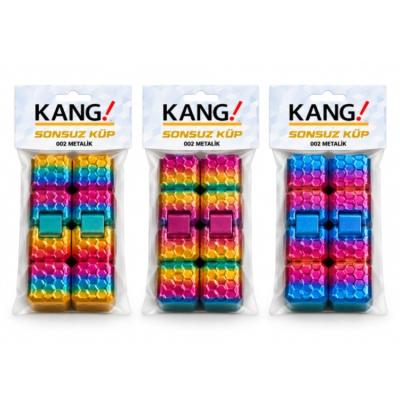 Kang Ob3811mg Obje Figür Sonsuz Küp Bal Peteği Metalik Gökkuşağı