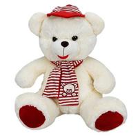 Sunman 1521 Oturan Peluş Ayı Atkılı Şapkalı 50Cm