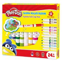 Play-Doh Jumbo Keçeli Boya Kalemi 12 Renk