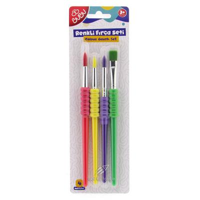 Bubu Renkli Fırça Seti 4'Lü