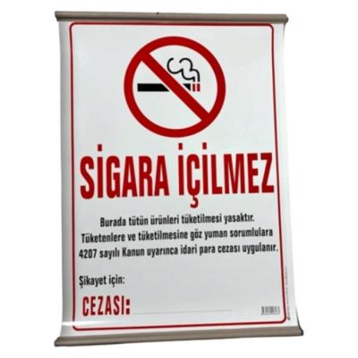 Odak Sigara İçilmez Uyarı Levhası Çıtalı Kağıt 50X70cm