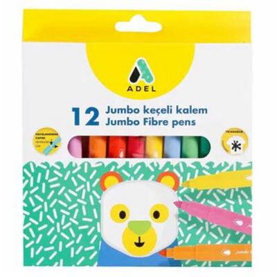 Adel Jumbo Keçeli Boya Kalemi 12 Renk
