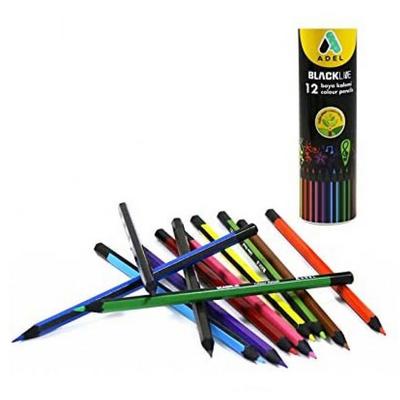 Adel Kuru Boya Metal Tüpte Tam Boy Black Line 12 Metalik Renk