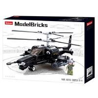 Sluban B0752 Model Bricks Army Siyah Köpekbalığı Helikopter 330 Parça
