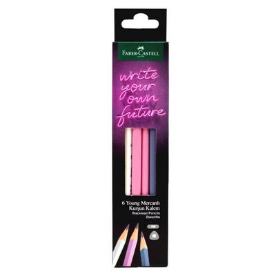 Faber-Castell Kurşun Kalem Hb Young Mercanlı Üçgen 6'Lı Paket