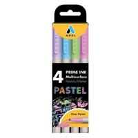 Adel Prime Ink Multisurface Marker Pastel Set 4'Lü Fine