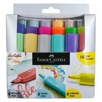 Faber-Castell Fosforlu Kalem Textlıner Özel Set 18'Li