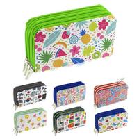 Mikro 3007 Üç Gözlü Lastikli Kalem Çantası