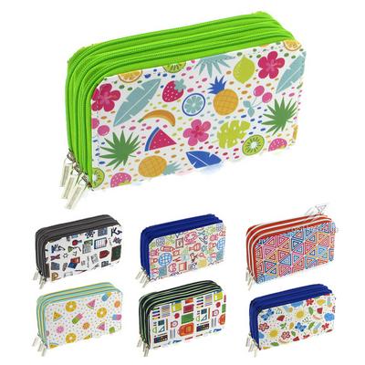 Mikro 3007 Üç Gözlü Lastikli Kalem Çantası