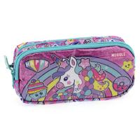 Muggle Mu-6505 Kalem Çantası Happy Unicorn Pembe