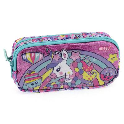 Muggle Mu-6505 Kalem Çantası Happy Unicorn Pembe