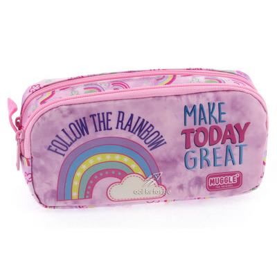 Muggle Mu-6757 Kalem Çantası Soft Rainbow Pembe
