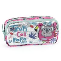 Muggle Mu-8966 Kalem Çantası Tropikal Paradice Pembe