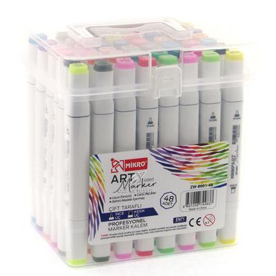 Mikro Art Marker Çift Taraflı Marker Kalem Seti 48'Li