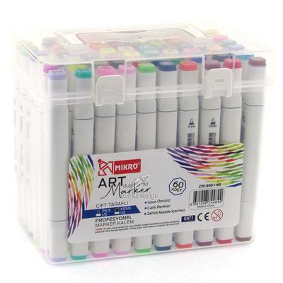 Mikro Art Marker Çift Taraflı Marker Kalem Seti 60'Lı