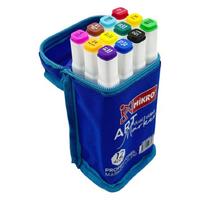 Mikro Zw-8001-12S Art Marker Çift Taraflı Marker Kalem Seti 12'Li