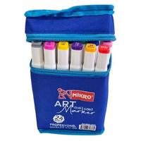 Mikro Zw-8001-24S Art Marker Çift Taraflı Marker Kalem Seti 24'Lü