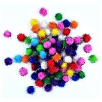 Metalik Simli Ponpon 2Cm 50'Li Orta Boy