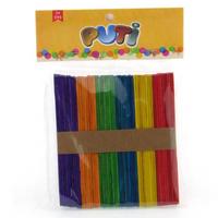 Puti Ahşap Çubuk Küçük 50'Li Paket Renkli
