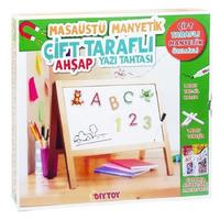 Diytoy At2243 Mini Masaüstü Manyetik Çift Taraflı Ahşap Yazı Tahtası