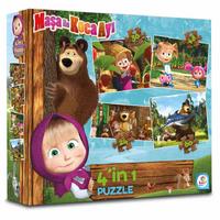 Maşa İle Koca Ayı 168 Parça 4 Parça Puzzle
