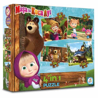 Maşa İle Koca Ayı 168 Parça 4 Parça Puzzle