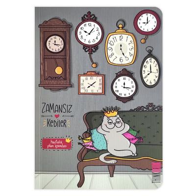 Thinkbook Tb-001 Zamansız Kediler Haftalık Plan Ajandası Saatler