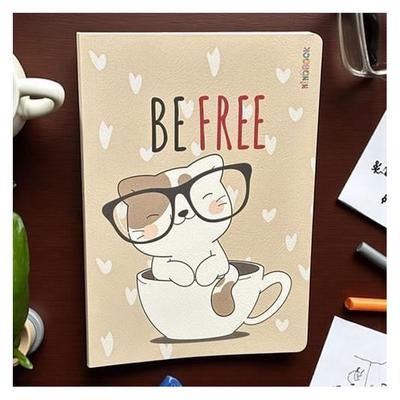 Ninobook Nb-005 Karton Kapaklı Defter 15X21cm 128 Sayfa Çizgisiz Big Free Cat