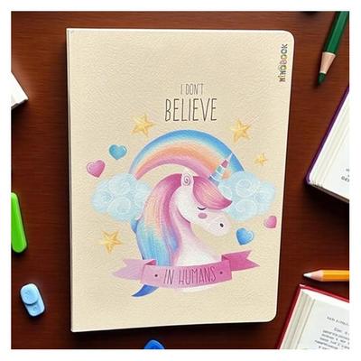 Ninobook Nb-005 Karton Kapaklı Defter 15X21cm 128 Sayfa Çizgisiz Big Unicorn