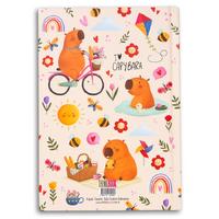 Thinkbook Tb-015 Sert Kapak Defter 14X20 208 Sayfa Çizgili Capybara Pasta