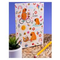 Thinkbook Tb-015 Sert Kapak Defter 14X20 208 Sayfa Çizgili Capybara Pasta