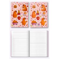 Thinkbook Tb-015 Sert Kapak Defter 14X20 208 Sayfa Çizgili Capybara Pasta