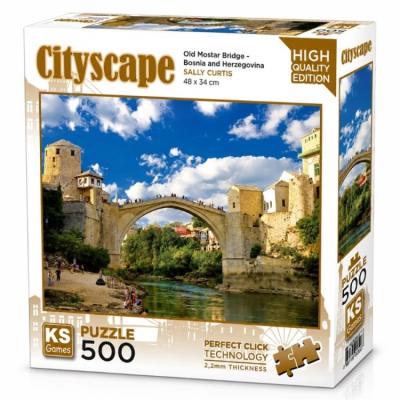 Ks Games 500 Parça Puzzle 20061 Old Mostar Bridge And Bosnia Herzegovina