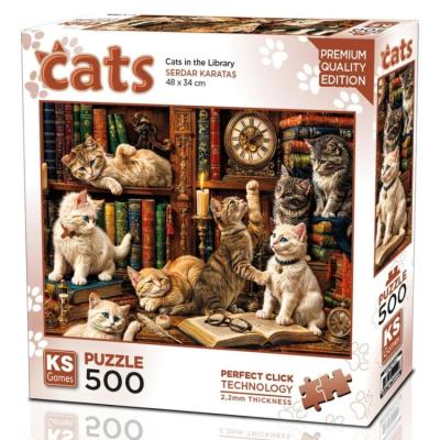 Ks Games 500 Parça Puzzle 20090 Cats In The Library