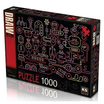 Ks Games 1000 Parça Puzzle 20518 Robot Workshop