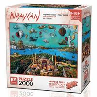 Ks Games 2000 Parça Puzzle 22523 Migration Routes Hagia Sophia