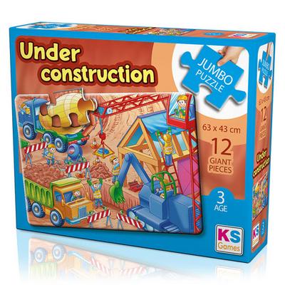 Ks Games 12 Parça Jumbo Puzzle 3 Yaş 31004 Under Construction