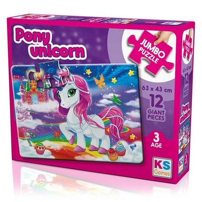 Ks Games 12 Parça Jumbo Puzzle 3 Yaş 31007 Pony Unicorn