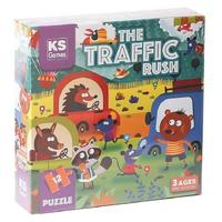 Ks Games 32702 Okul Öncesi Puzzle 3 Yaş 12 Parça The Traffic Rush