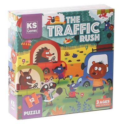 Ks Games 32702 Okul Öncesi Puzzle 3 Yaş 12 Parça The Traffic Rush
