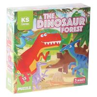 Ks Games 32703 Okul Öncesi Puzzle 3 Yaş 12 Parça The Dinosaur Forest