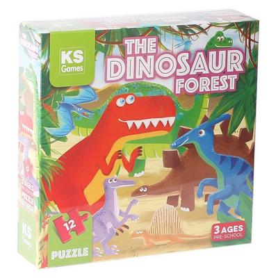 Ks Games 32703 Okul Öncesi Puzzle 3 Yaş 12 Parça The Dinosaur Forest