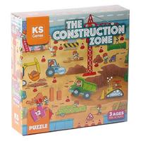 Ks Games 32704 Okul Öncesi Puzzle 3 Yaş 12 Parça The Construction Zone