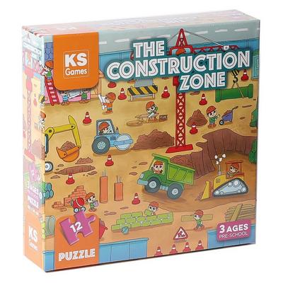 Ks Games 32704 Okul Öncesi Puzzle 3 Yaş 12 Parça The Construction Zone