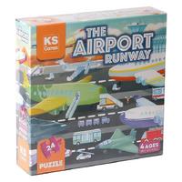 Ks Games 32707 Okul Öncesi Puzzle 4 Yaş 24 Parça The Airport Runway